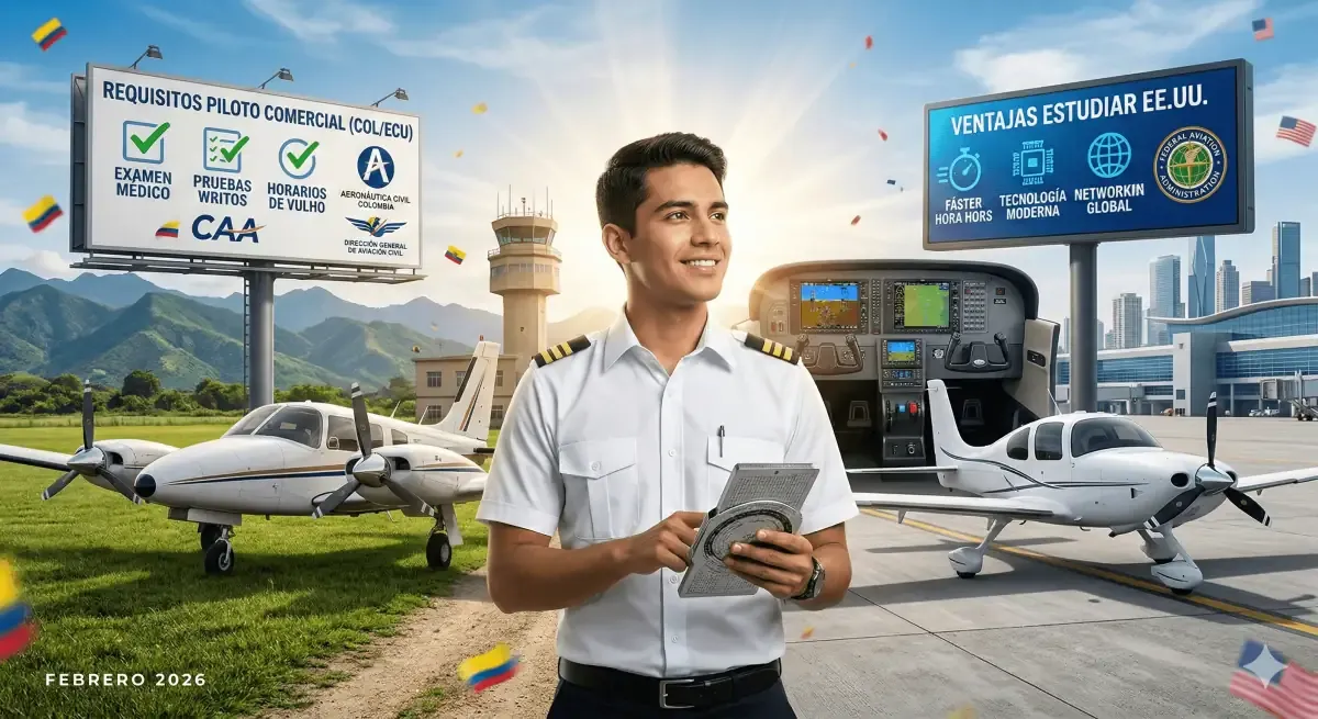 How to Become a Commercial Pilot in Colombia and Ecuador? Requirements and Why Study in the U.S.